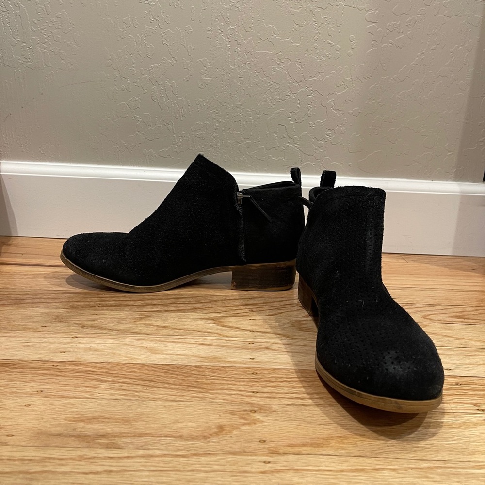 Tom’s Black Suede Ankle Boots